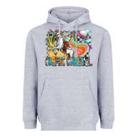 Heather Grey cosmic cowgirl Heavyweight Hoodie - Zillion Design Studio