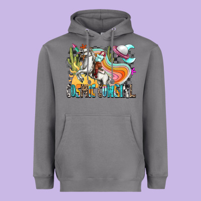 Cosmic Cowgirl Heavyweight Hoodie Designed By Zillion Design Studio