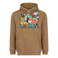 Toasted Coconut cosmic cowgirl Heavyweight Hoodie - Zillion Design Studio