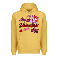 Antique Gold happy valentines day Premium Hoodie - AdoDesignShop