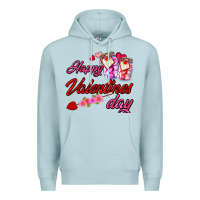 Blue Mist happy valentines day Premium Hoodie - AdoDesignShop