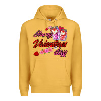 Mustard happy valentines day Premium Hoodie - AdoDesignShop