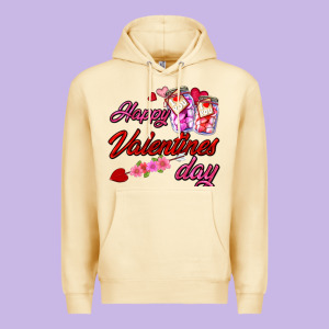 Happy Valentines Day Premium Hoodie Designed By Adodesignshop