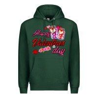 Sports Green happy valentines day Premium Hoodie - AdoDesignShop