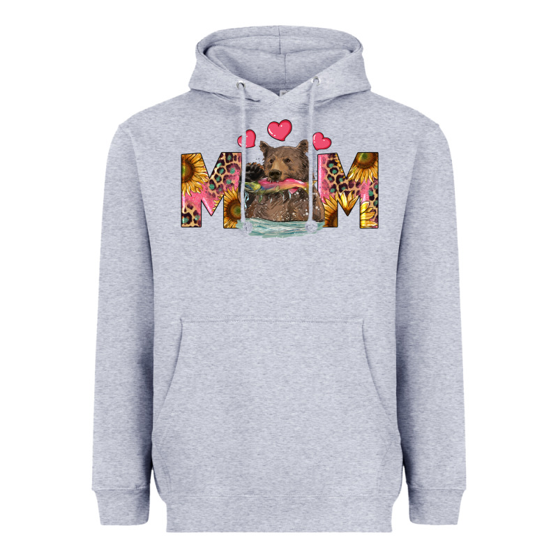Mom Bear With Sunflowers Heavyweight Hoodie by RanaPortraitStore | Teevron