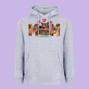Mom Bear With Sunflowers Heavyweight Hoodie Designed By Ranaportraitstore