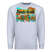Heather Grey basketball mini with leopard Premium Sweatshirt - Zillion Design Studio