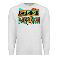 Oatmeal Heather basketball mini with leopard Premium Sweatshirt - Zillion Design Studio