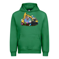 Emerald easter excavator gnome egg leopard Urban Hoodie - Artiststas