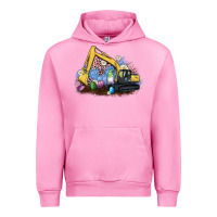 Fuchsia Pink easter excavator gnome egg leopard Urban Hoodie - Artiststas