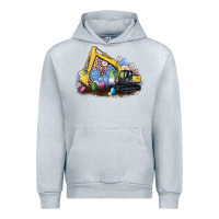 Heather Grey easter excavator gnome egg leopard Urban Hoodie - Artiststas