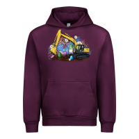 Mauve Wine easter excavator gnome egg leopard Urban Hoodie - Artiststas