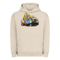 Pigment French Oak easter excavator gnome egg leopard Urban Hoodie - Artiststas