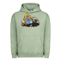 Easter Excavator Gnome Egg Leopard Urban Hoodie | Teevron