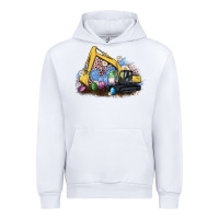 White easter excavator gnome egg leopard Urban Hoodie - Artiststas