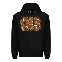 Black american football background Premium Hoodie - JahusDesignShop