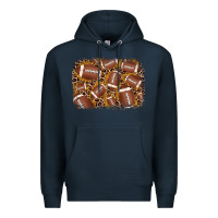 Navy american football background Premium Hoodie - JahusDesignShop