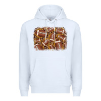 White american football background Premium Hoodie - JahusDesignShop