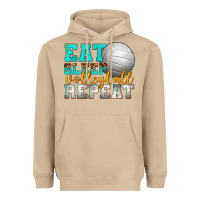 Mushroom eat sleep volleyball repeat Heavyweight Hoodie - texasbilliewilder