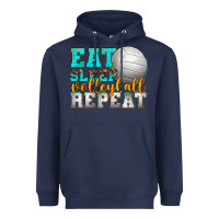 Navy eat sleep volleyball repeat Heavyweight Hoodie - texasbilliewilder