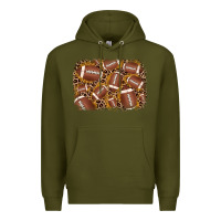 Army Green american football background Premium Hoodie - JahusDesignShop