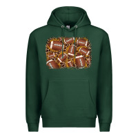 Sports Green american football background Premium Hoodie - JahusDesignShop