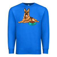 True Royal german shepherd with food bowl Premium Sweatshirt - texasbilliewilder