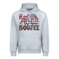 Heather Grey red white boujee Urban Hoodie - Artiststas