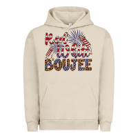 Red White Boujee Urban Hoodie | Teevron