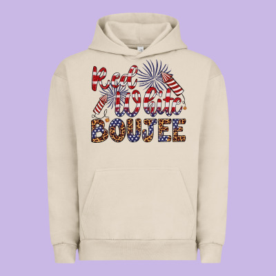 Red White Boujee Urban Hoodie Designed By Artiststas