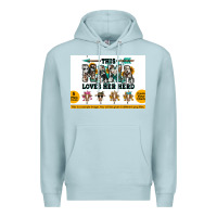 Blue Mist This mama  loves her herd goats Premium Hoodie - Jasminsmagicworld