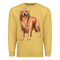Antique Gold golden retriever with toys Premium Sweatshirt - texasbilliewilder