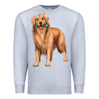 Heather Grey golden retriever with toys Premium Sweatshirt - texasbilliewilder