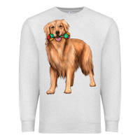Oatmeal Heather golden retriever with toys Premium Sweatshirt - texasbilliewilder