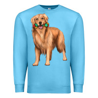 Ocean Blue golden retriever with toys Premium Sweatshirt - texasbilliewilder