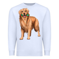 White golden retriever with toys Premium Sweatshirt - texasbilliewilder