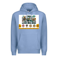 Colony Blue This mama  loves her herd goats Premium Hoodie - Jasminsmagicworld