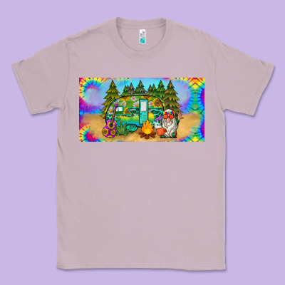 Hippie Soul License Plate Classic Tee Designed By Barkaloodesign