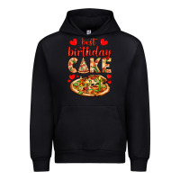 Black best birthday cake pizza Urban Hoodie - AdoDesignShop