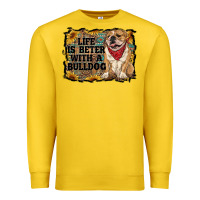 Lemon life is better with a bulldog Premium Sweatshirt - RanaPortraitStore