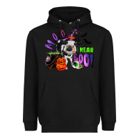 Black Moo I Mean Boo Baby Cow Heavyweight Hoodie - RanaPortraitStore