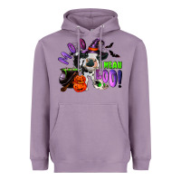 Lavender Moo I Mean Boo Baby Cow Heavyweight Hoodie - RanaPortraitStore
