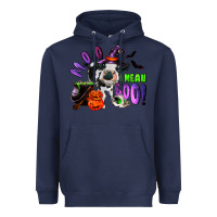 Navy Moo I Mean Boo Baby Cow Heavyweight Hoodie - RanaPortraitStore