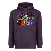 Plum Moo I Mean Boo Baby Cow Heavyweight Hoodie - RanaPortraitStore