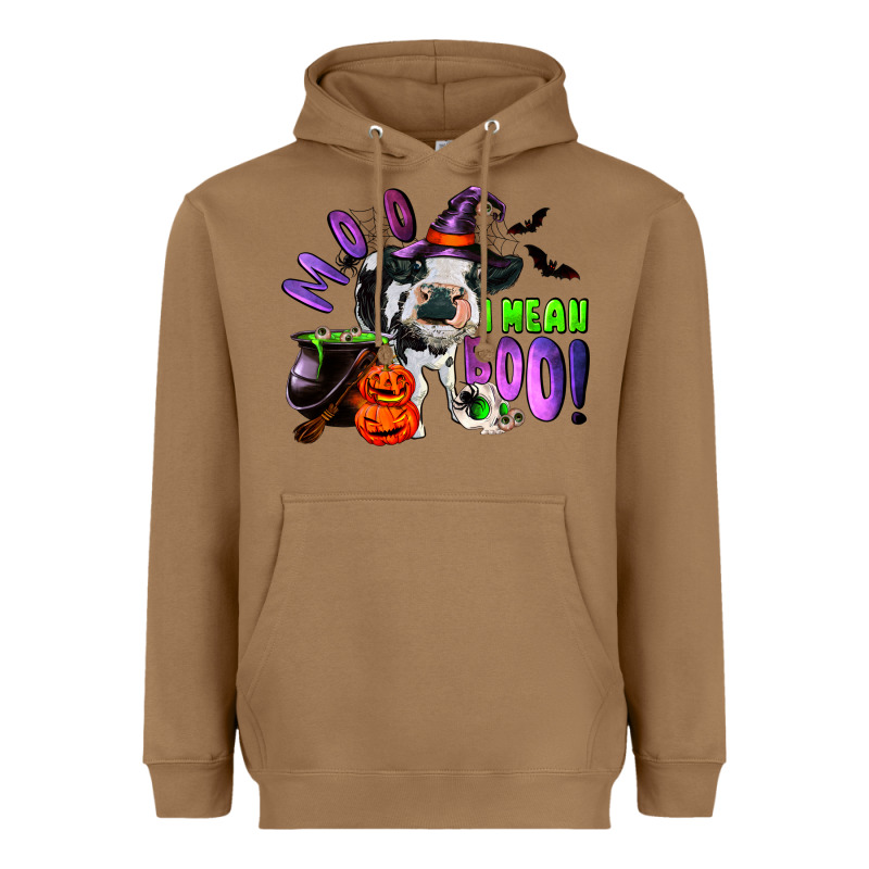 Moo I Mean Boo Baby Cow Heavyweight Hoodie by RanaPortraitStore | Teevron