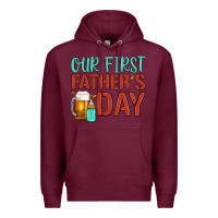 Burgundy our first father's day Premium Hoodie - Artiststas