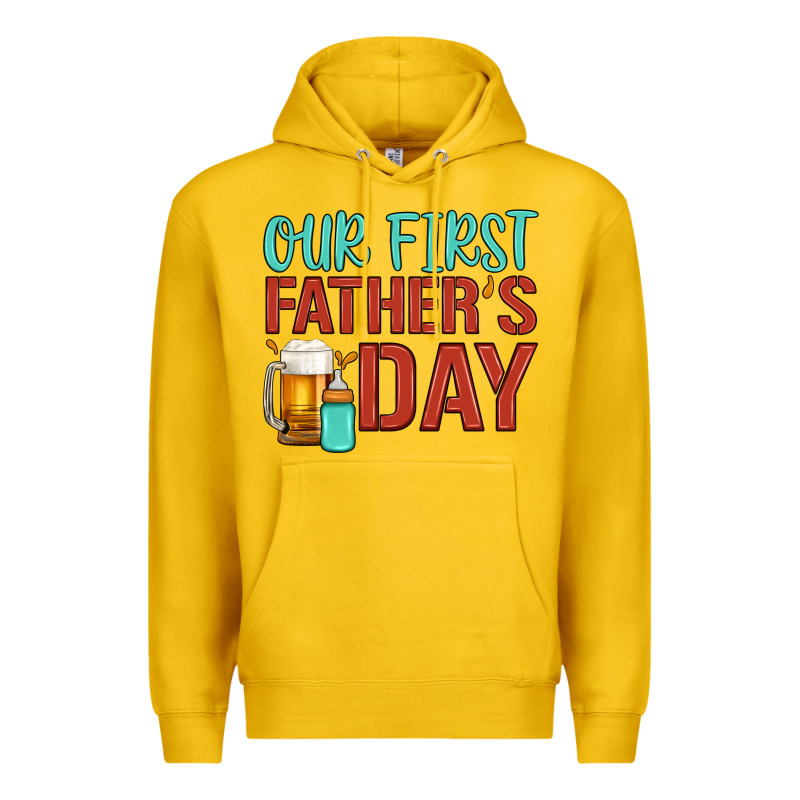 Our First Father's Day Premium Hoodie by Artiststas | Teevron