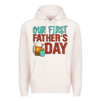 Pale Pink our first father's day Premium Hoodie - Artiststas