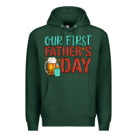 Sports Green our first father's day Premium Hoodie - Artiststas