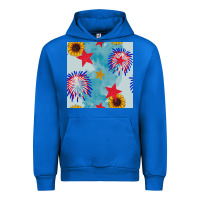 Cobalt patriotic fireworks and sunflower Urban Hoodie - BundleAndBundleShop